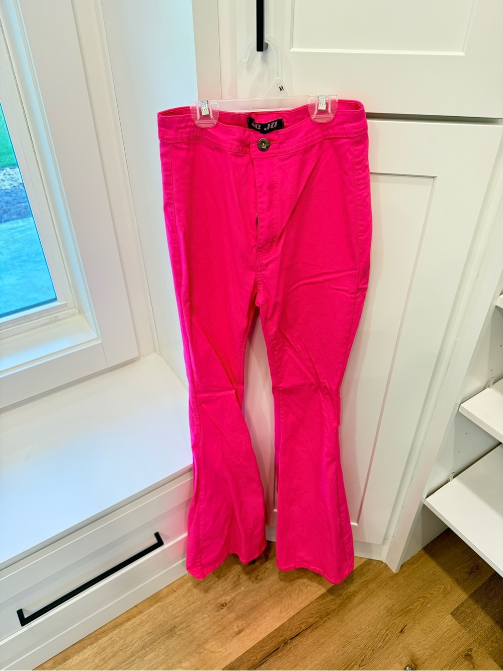 Vibrant Pink Flare Jeans